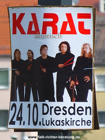 Eventwerbung Karat Konzert in Dresden